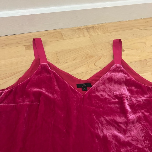 J Crew Velvet 💕 Pink Ribbon Tank Size Large - Picture 4 of 5